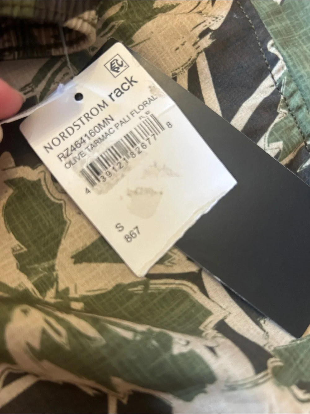 Zella New olive tarmac Pali floral lined swim shorts pockets Small activewear - Picture 6 of 12
